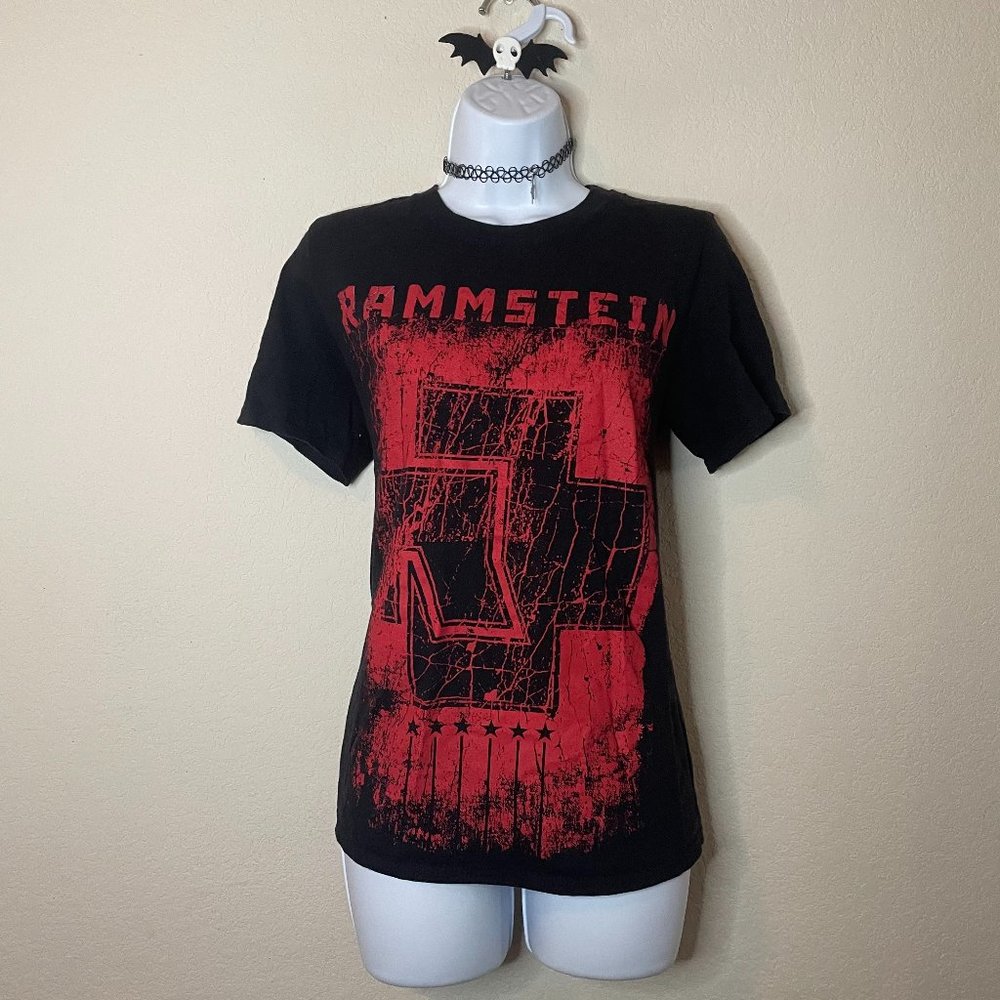 💀 SOLD 💀 rammestin sechs herzen die brennen band shirt